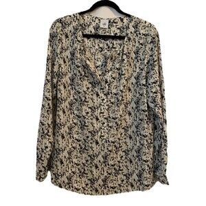 CAbi Womens Size Large Top Long Sleeves Popover Blouse #3094